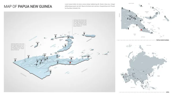 Conjunto de vectores del país de Papúa Nueva Guinea . — Vector de stock