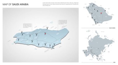 Suudi Arabistan ülkesinin vektör seti.  