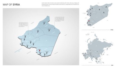 Suriye ülkesinin vektör seti. 