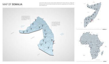 Somali ülkesinin vektör seti. 