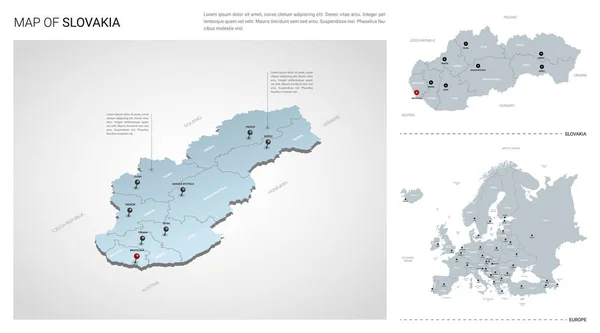 Slovakias vektorsett . – stockvektor