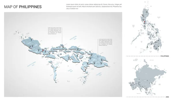 Conjunto de vectores del país de Filipinas . — Vector de stock