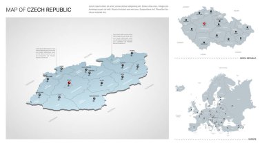 Çek Cumhuriyeti ülkesinin vektör seti. 