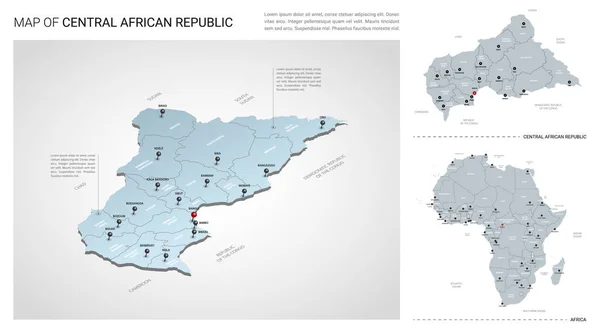Conjunto de vectores del país República Centroafricana . — Vector de stock