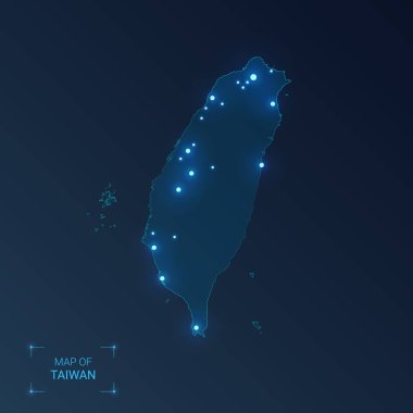 Şehirli Tayvan haritası. 