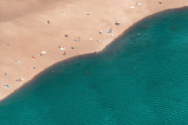 Plaj tatil deniz, okyanus. Yukarıdan görüntülemek.