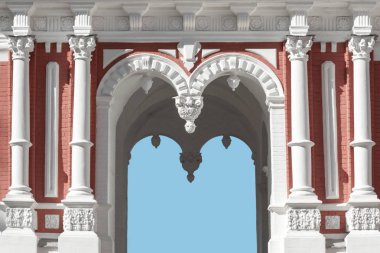 Bina kemer, alçı, pilasterleri Mimarlık.