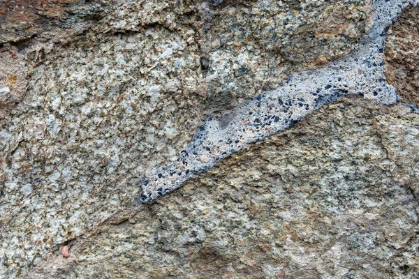 Parede Pedra Com Diferentes Materiais Construção Diferentes Texturas — Fotografia de Stock