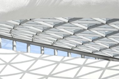 Edikula şeklinde metal bir yapıda oluşan mimari yapısının bir parçası.