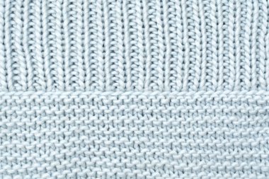 Açık ve çağıltı döngüler örme yün kumaştan doku.
