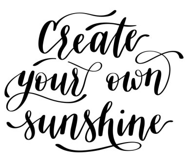 Yazı, el yazısı ifade Kendi güneş ışığı oluşturun