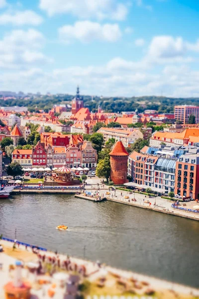 Városkép a régi város Gdanskban — Stock Fotó