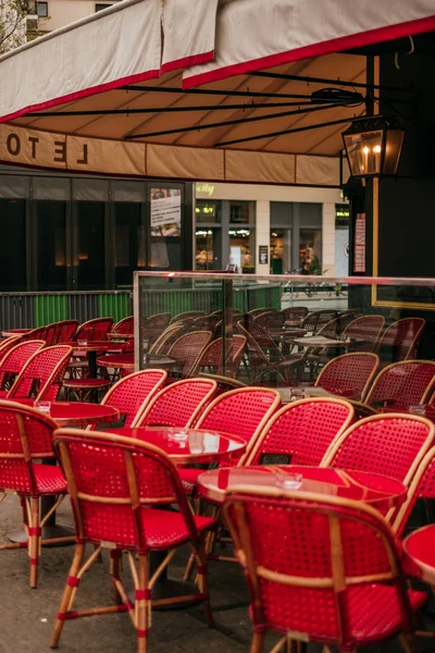Terrazza caffetteria francese — Foto Stock