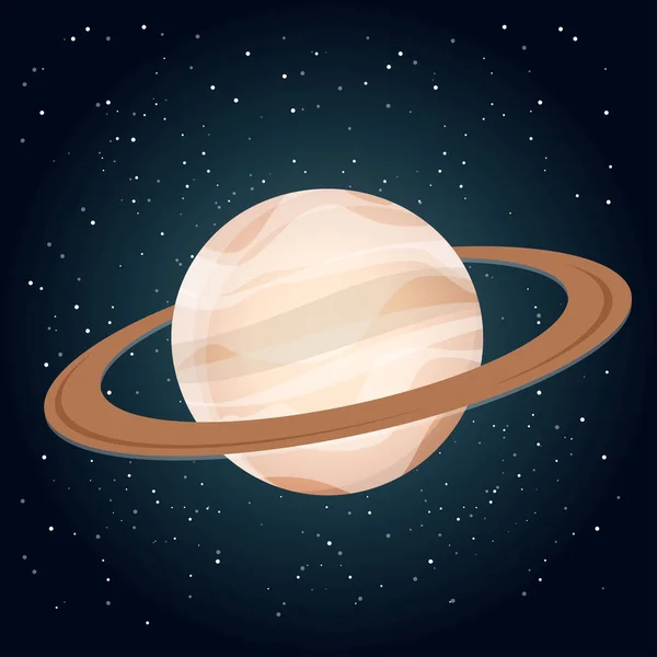 Cartoon Illustration Planeten Saturnus — Stock vektor