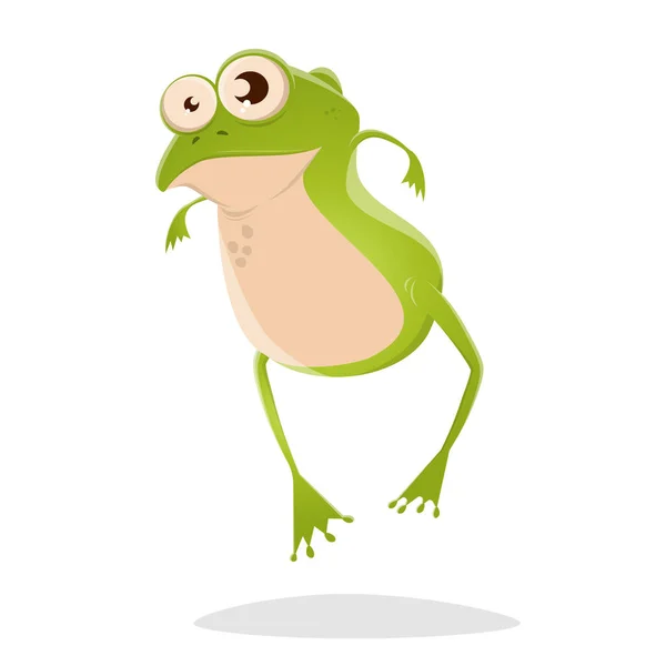 Funny Cartoon Illustration Frog — Stock Vector