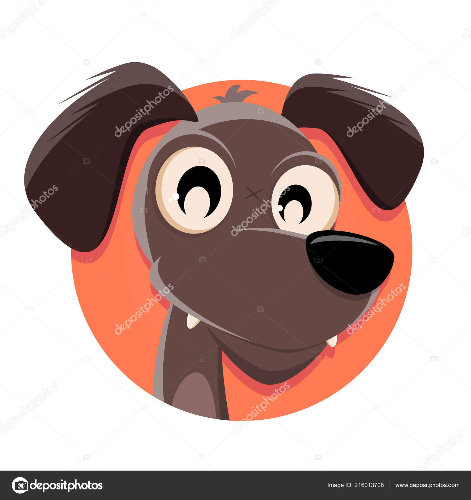 Funny Cartoon Dog Badge Stock Vector Image by © #216013708 Funny Cartoon Dog Badge Stock Vector Image by © #216013708
