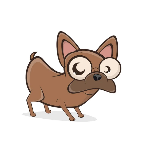 Ilustração Engraçada Dos Desenhos Animados Bulldog Francês — Vetor de Stock