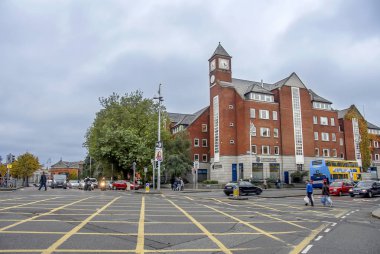 Dublin, İrlanda, 24 Ekim 2012: binalar ve sokak görünümü