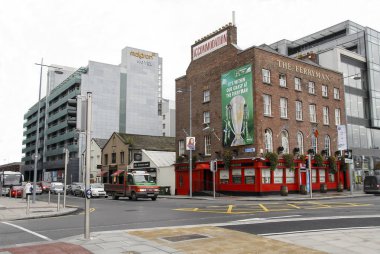 Dublin, İrlanda, 24 Ekim 2012: binalar ve sokak görünümü