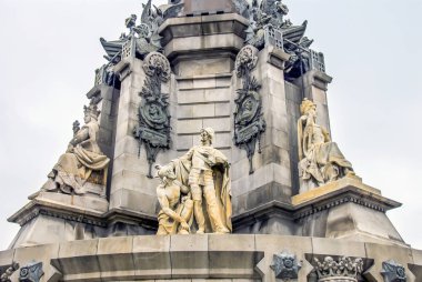 Barselona, İspanya, 28 Ekim 2011: Columbus anıt