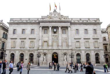 Barselona, İspanya, 28 Ekim 2011: plaza de la bina const