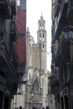 Barselona, İspanya, 28 Ekim 2011: Santa Maria Del Mar Kilisesi
