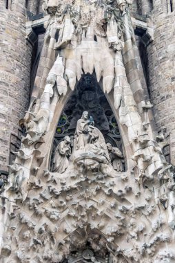 Barselona, İspanya, 28 Ekim 2011: La Sagrada Familia, heykel