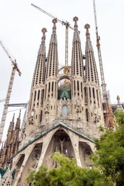 Barselona, İspanya, 28 Ekim 2011: La Sagrada Familia
