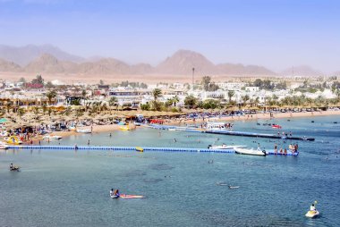 Sinai, Mısır, 18 Şubat 2008: Sharm El Sh Kızıldeniz Sahili