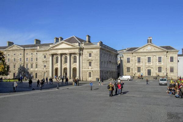 Dublin, Ireland, 27 October 2012: Trinity College University of 
