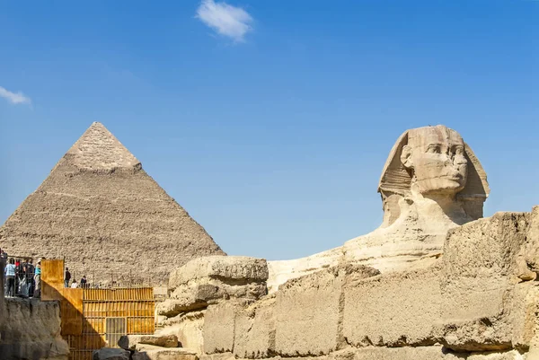 Cairo (Egypte), 20 februari 2008: grote Sfinx van Gizeh — Stockfoto