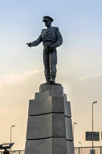 Kairo, Egypten, 20 februari 2008: centrum, staty av befälhavare — Stockfoto