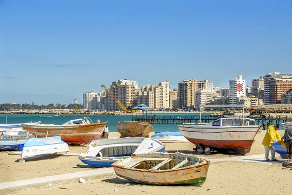 Олександрія, Єгипет, 21 лютого 2018: подання Олександрійський порт, — стокове фото