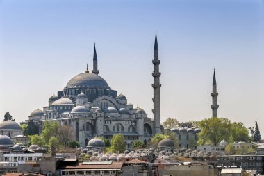 Istanbul, Türkiye, 25 Nisan 2006: Süleymaniye Camii bir Ottoma olduğunu