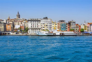 Istanbul, Türkiye, 30 Nisan 2008: Karaköy Beyoğlu dağ içinde