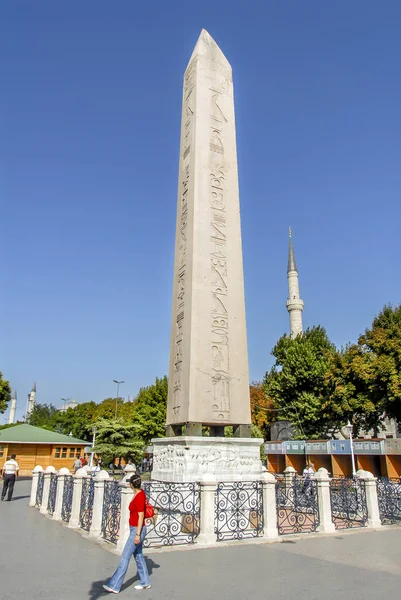 Den Obelisk av Theodosius är den antika egyptiska obelisken av Pha — Stockfoto