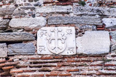 Yoros Kalesi t izdiham bir Bizans yıkık kalede olduğunu