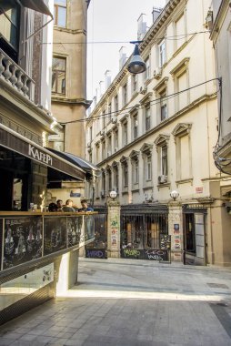 Istanbul, Türkiye, 8 Haziran 2018: tünel geçit, Istiklal Caddesi, Bey