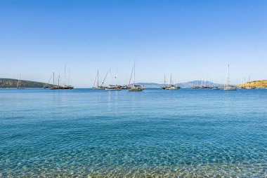 Bodrum, Türkiye, 20 Mayıs 2010: Ege Denizi, yelkenli