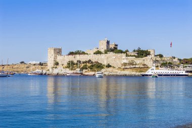 Bodrum, Türkiye, 20 Mayıs 2010: Bodrum Kalesi ve sualtı İtalyanca