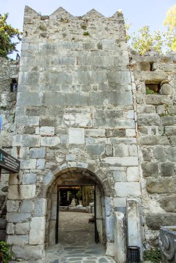 Bodrum, Türkiye, 20 Mayıs 2010: Bodrum Kalesi ve sualtı İtalyanca