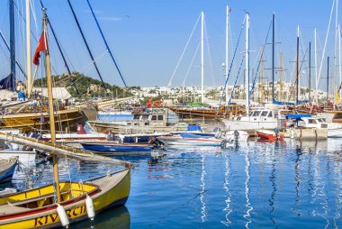 Bodrum, Türkiye, 20 Mayıs 2010: Bodrum Marina'da Yelkenliler