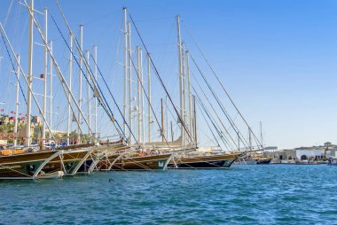 Bodrum, Türkiye, 20 Mayıs 2010: yelkenli Marina