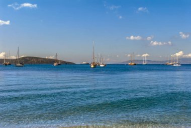 Bodrum, Türkiye, 23 Mayıs 2010: Ege Denizi, yelkenli