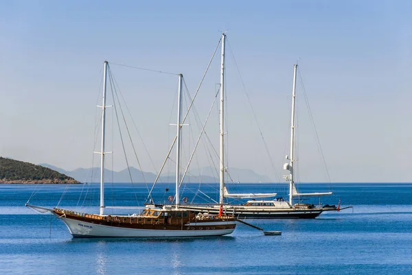 Бодрум, Турция, 20 мая 2010 г.: Парусники в Эгейском море — стоковое фото