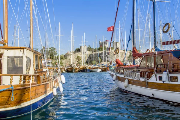 Bodrum, Turkey, 20 May 2010: Sailboats at Marina — Stock Photo, Image