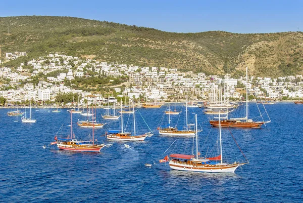 土耳其博德鲁姆, 2010年5月20日: 爱琴海的帆船 — 图库照片