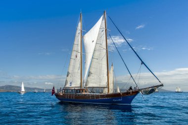 Bodrum, Türkiye, 20 Ekim 2010: Bodrum Kupası, yelkenli