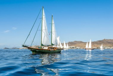 Bodrum, Türkiye, 20 Ekim 2010: Bodrum Kupası, yelkenli