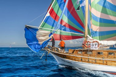 Bodrum, Türkiye, 20 Ekim 2010: Bodrum Kupası, yelkenli